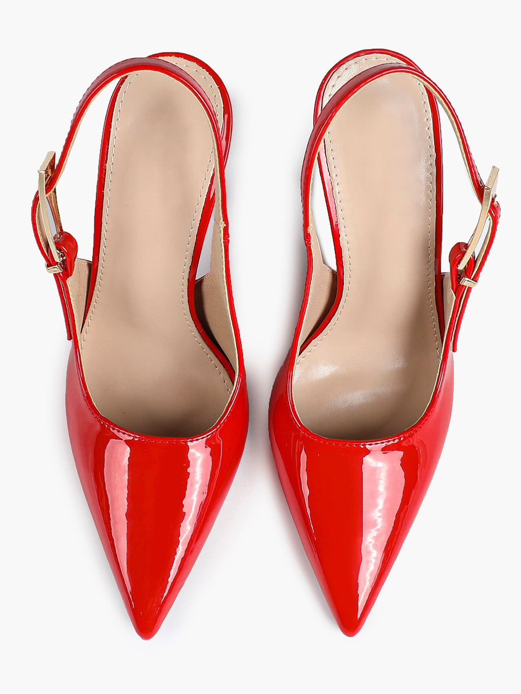 Pointed Toe Slingback Heels Metallic Party Clubwear