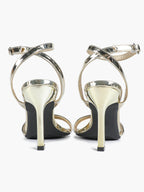 Patent Leather Ankle Strap Heeled Sandals Open Toe Stiletto Engagement Wedding Party