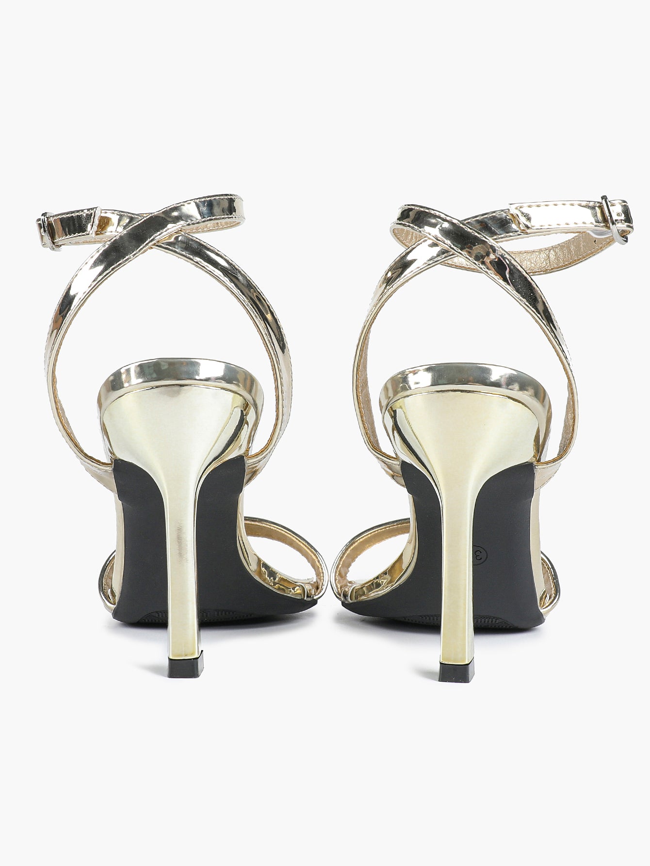 Patent Leather Ankle Strap Heeled Sandals Open Toe Stiletto Engagement Wedding Party