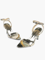 Patent Leather Ankle Strap Heeled Sandals Open Toe Stiletto Engagement Wedding Party