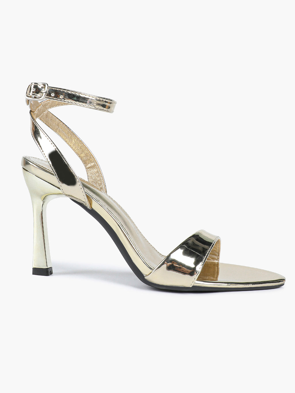 Patent Leather Ankle Strap Heeled Sandals Open Toe Stiletto Engagement Wedding Party