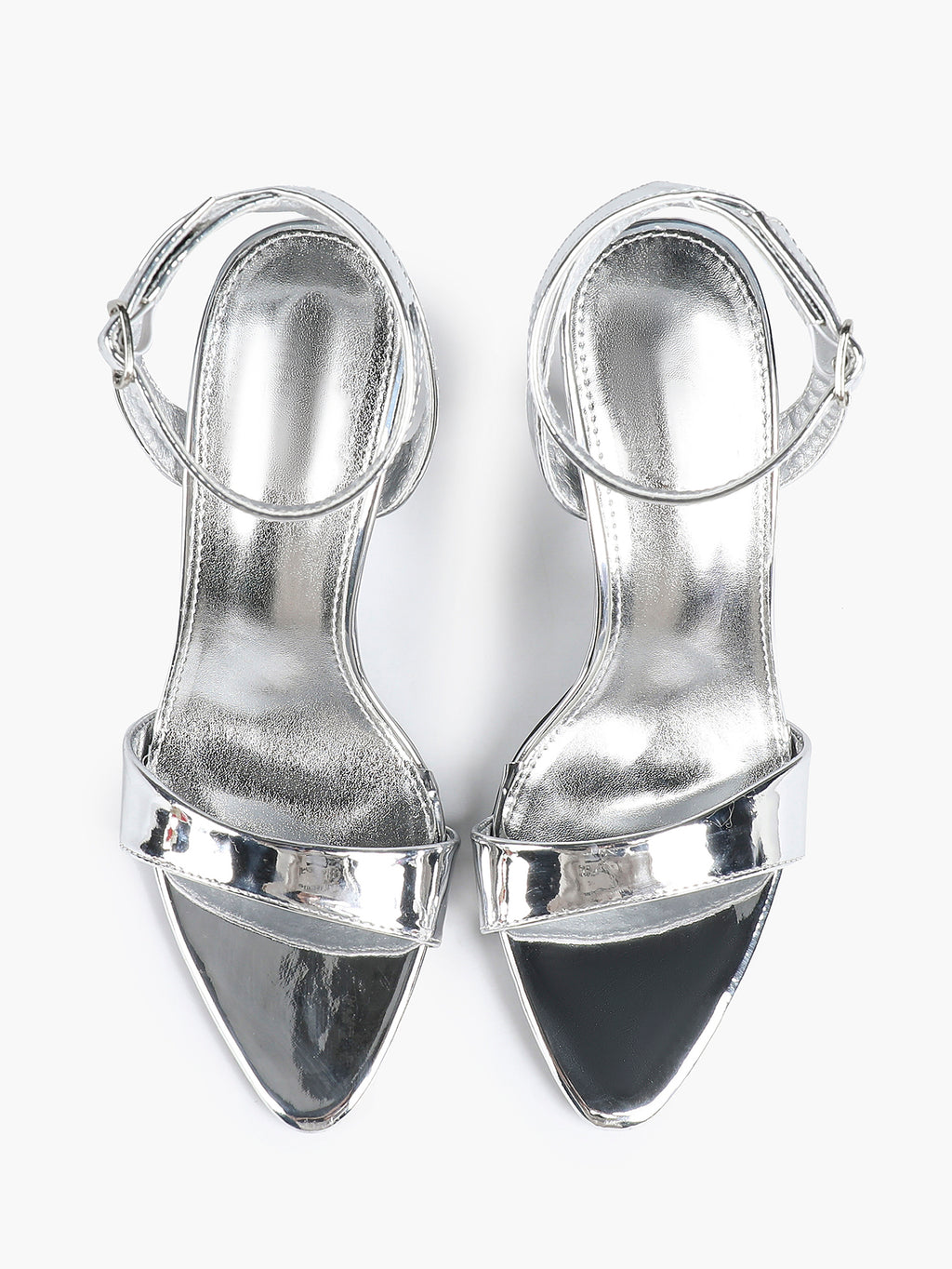 Patent Leather Ankle Strap Heeled Sandals Open Toe Stiletto Engagement Wedding Party