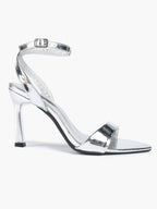 Patent Leather Ankle Strap Heeled Sandals Open Toe Stiletto Engagement Wedding Party