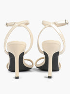 Patent Leather Ankle Strap Heeled Sandals Open Toe Stiletto Engagement Wedding Party