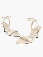 Patent Leather Ankle Strap Heeled Sandals Open Toe Stiletto Engagement Wedding Party