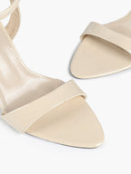 Patent Leather Ankle Strap Heeled Sandals Open Toe Stiletto Engagement Wedding Party