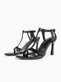 T-Strap Ankle Strap High Heel Sandals Open Toe Block Heels Date Night Office Work Shoes