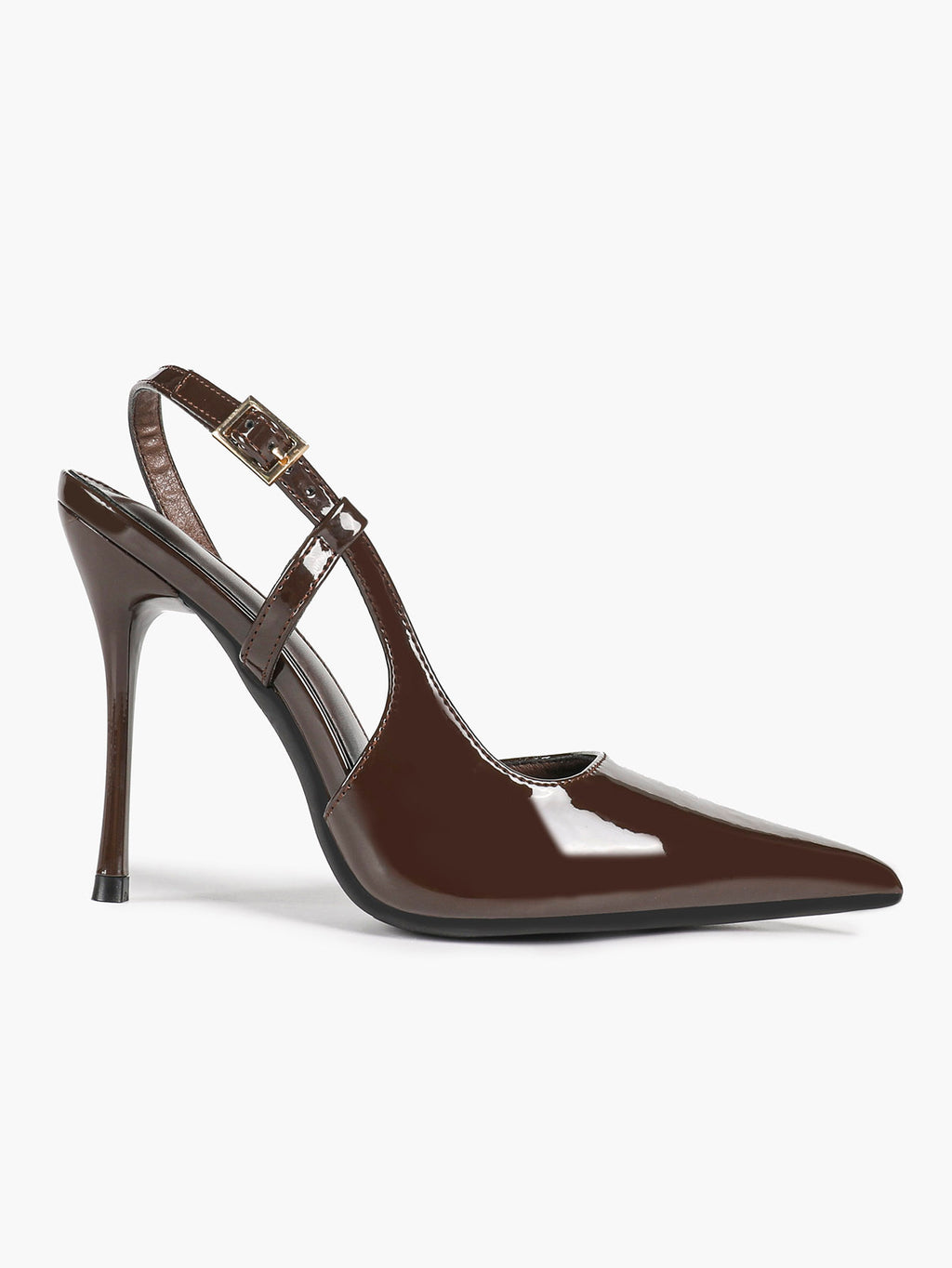 Women's Patent Pointed Toe Slingback High Heel Pumps Work Wedding Guest Date Night