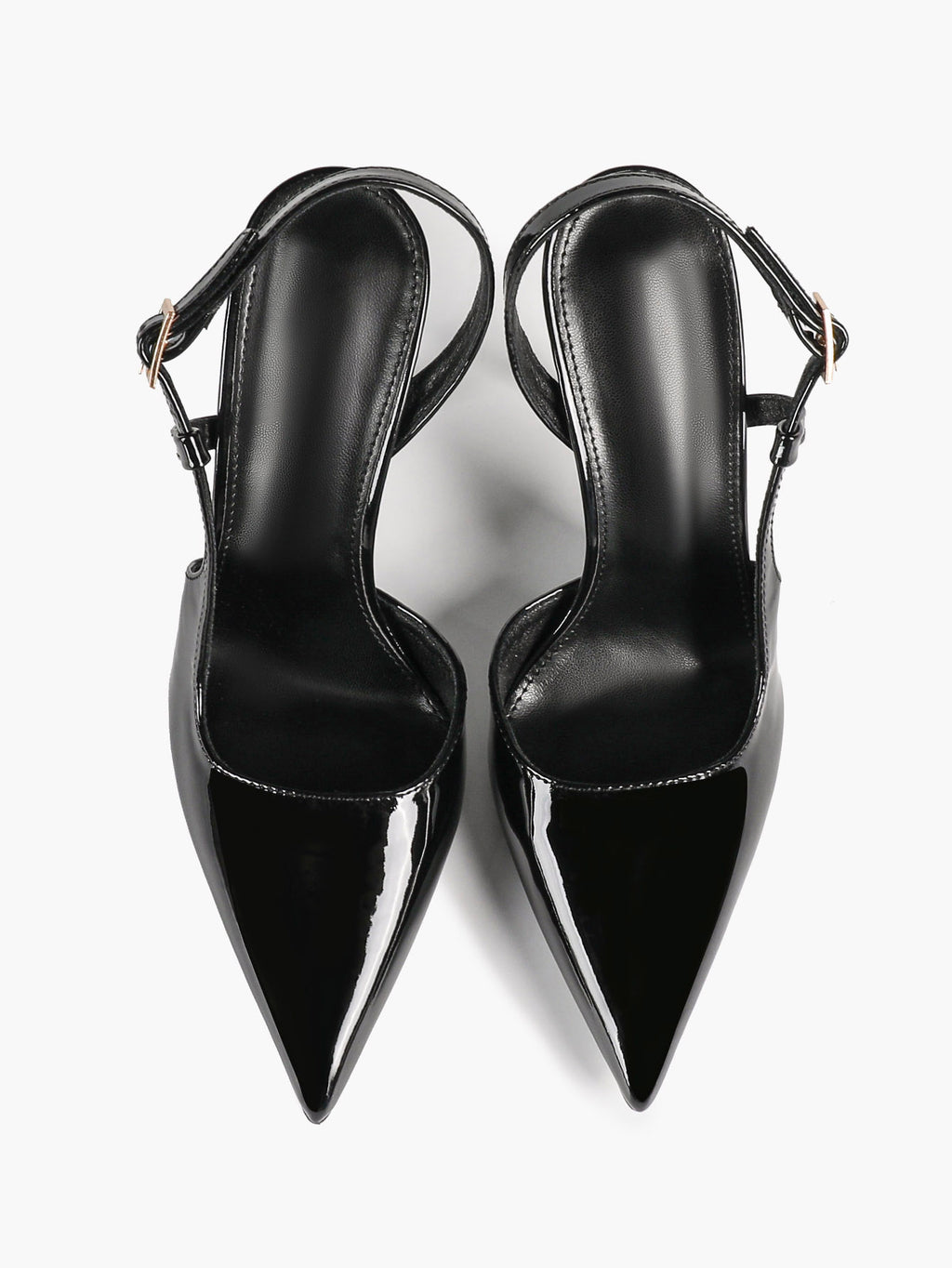 Women's Patent Pointed Toe Slingback High Heel Pumps Work Wedding Guest Date Night