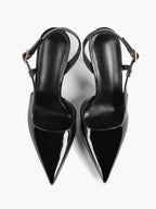 Women's Patent Pointed Toe Slingback High Heel Pumps Work Wedding Guest Date Night