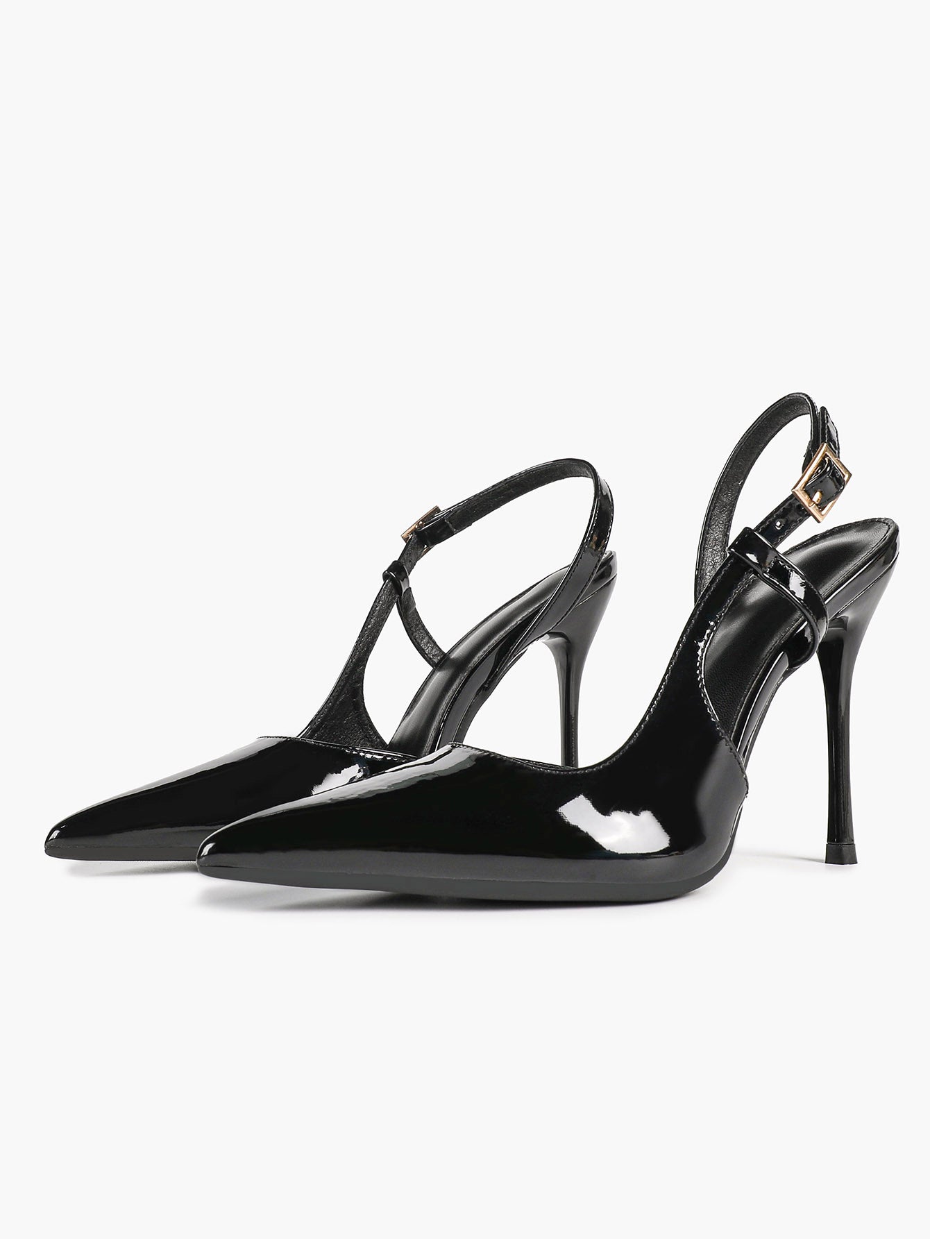 Women's Patent Pointed Toe Slingback High Heel Pumps Work Wedding Guest Date Night