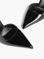 Women's Patent Pointed Toe Slingback High Heel Pumps Work Wedding Guest Date Night