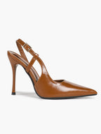 Women's Patent Pointed Toe Slingback High Heel Pumps Work Wedding Guest Date Night