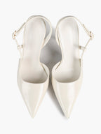 Women's Patent Pointed Toe Slingback High Heel Pumps Work Wedding Guest Date Night