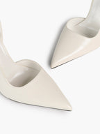 Women's Patent Pointed Toe Slingback High Heel Pumps Work Wedding Guest Date Night