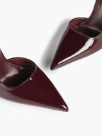 Women's Patent Pointed Toe Slingback High Heel Pumps Work Wedding Guest Date Night