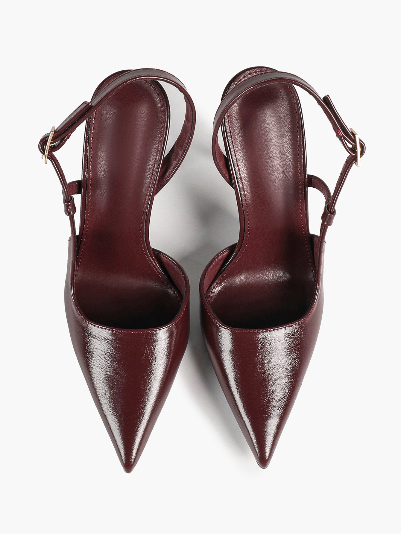 Women's Patent Pointed Toe Slingback High Heel Pumps Work Wedding Guest Date Night