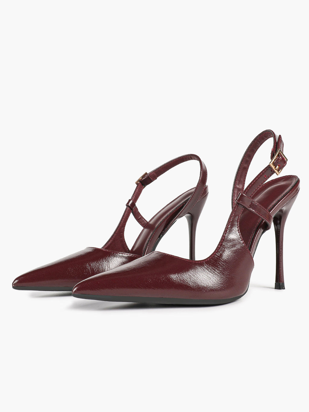 Women's Patent Pointed Toe Slingback High Heel Pumps Work Wedding Guest Date Night
