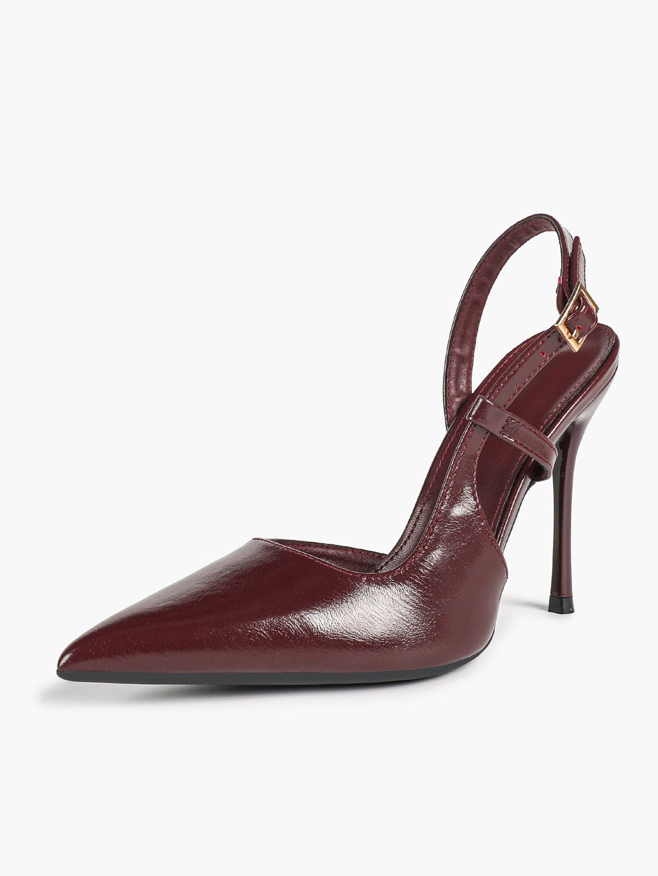 Women's Patent Pointed Toe Slingback High Heel Pumps Work Wedding Guest Date Night