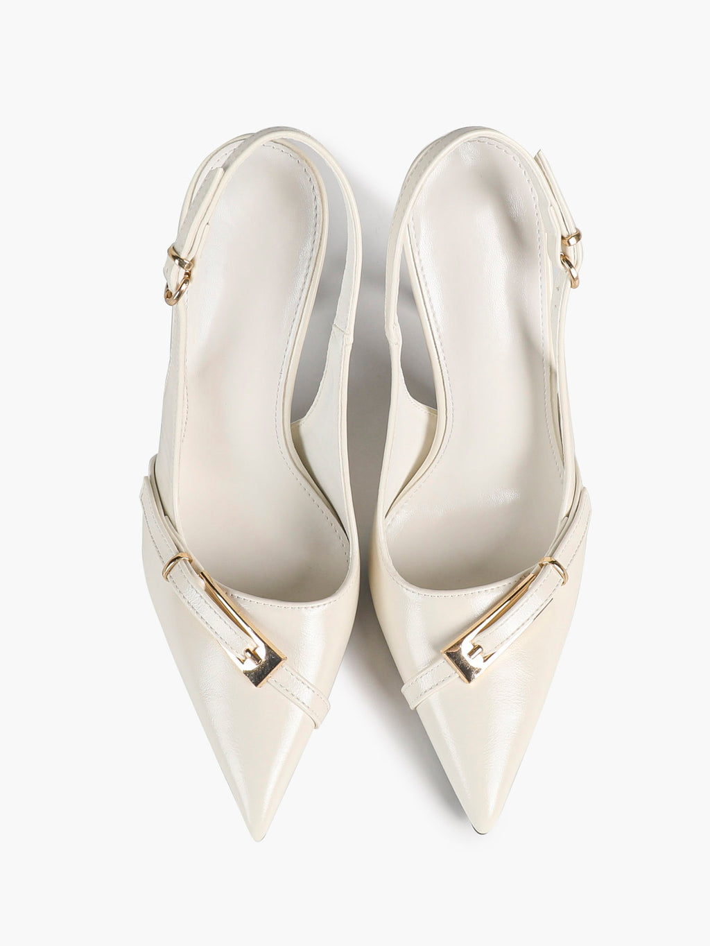 Women's Patent Leather Slingback Heels Pointed Toe Stilettos Office Evening