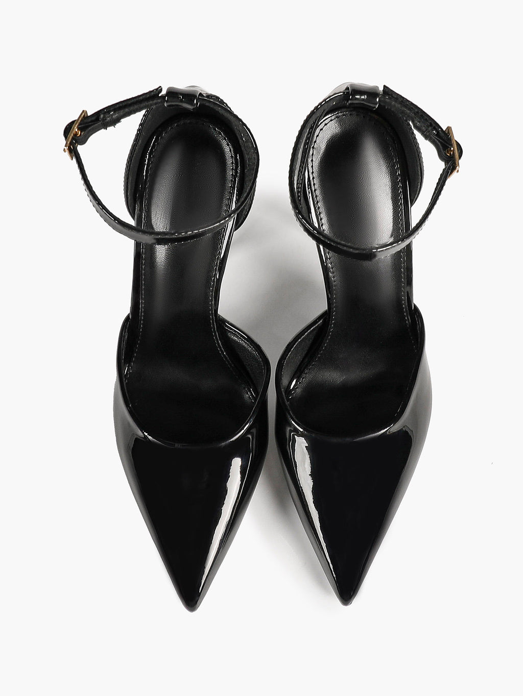 Pointed Toe Side Cutout Stiletto Heels Ankle Strap Pumps Party Office Night Out