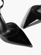 Pointed Toe Side Cutout Stiletto Heels Ankle Strap Pumps Party Office Night Out
