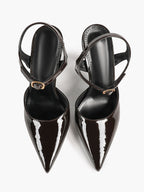 Women's Pointed Toe Stiletto Pumps with Adjustable Buckle Elegant Shoes for Party Night Out