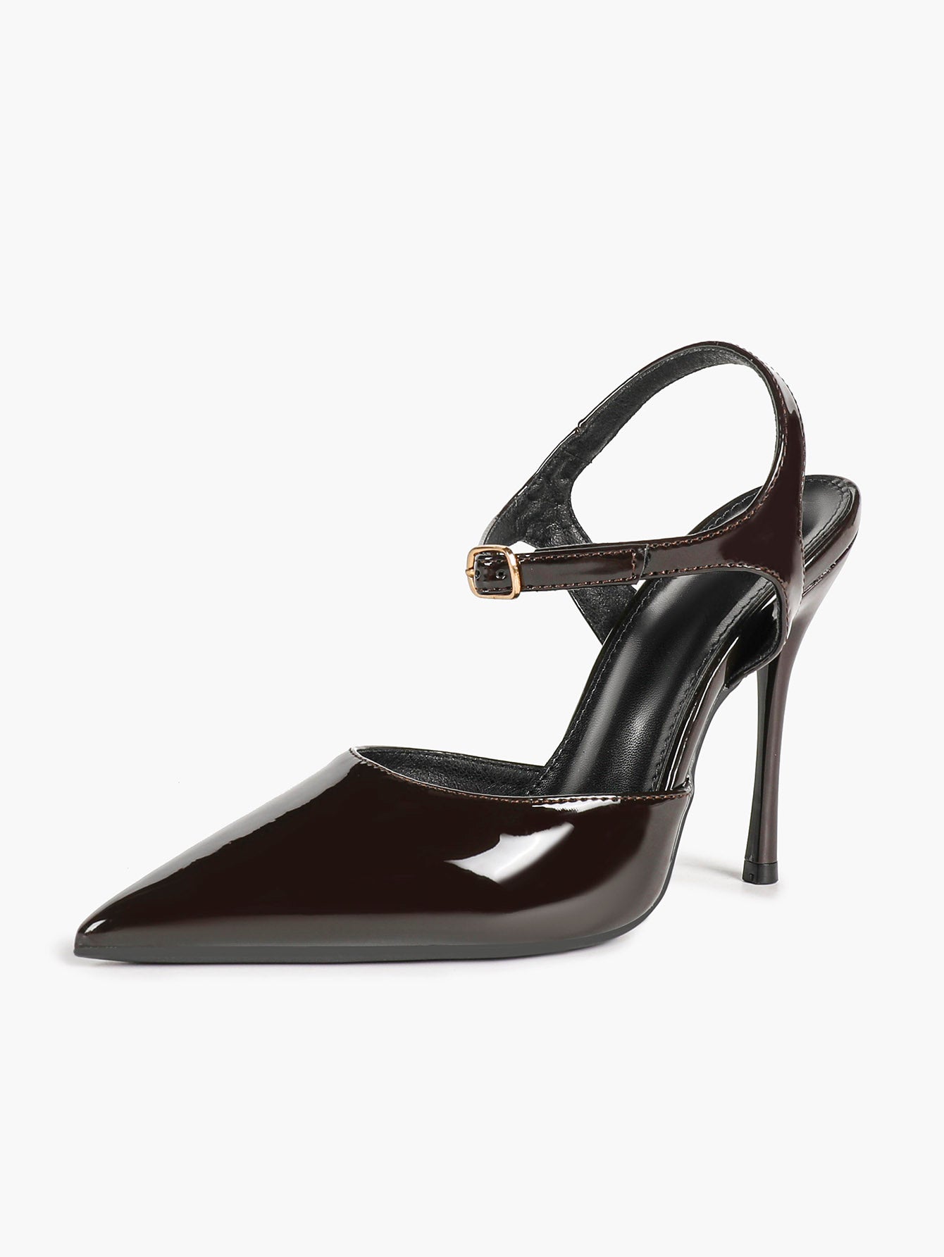 Women's Pointed Toe Stiletto Pumps with Adjustable Buckle Elegant Shoes for Party Night Out