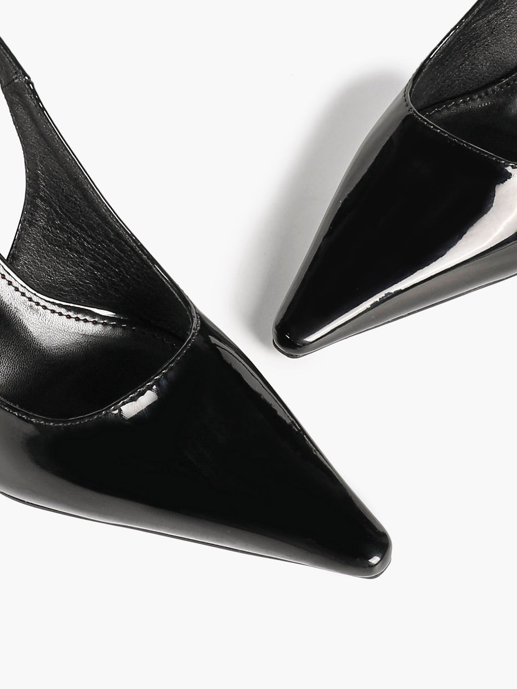 Women's Black Slingback Heels Pointed Toe Flared Heel Pumps Office Formal Event Daily Wear