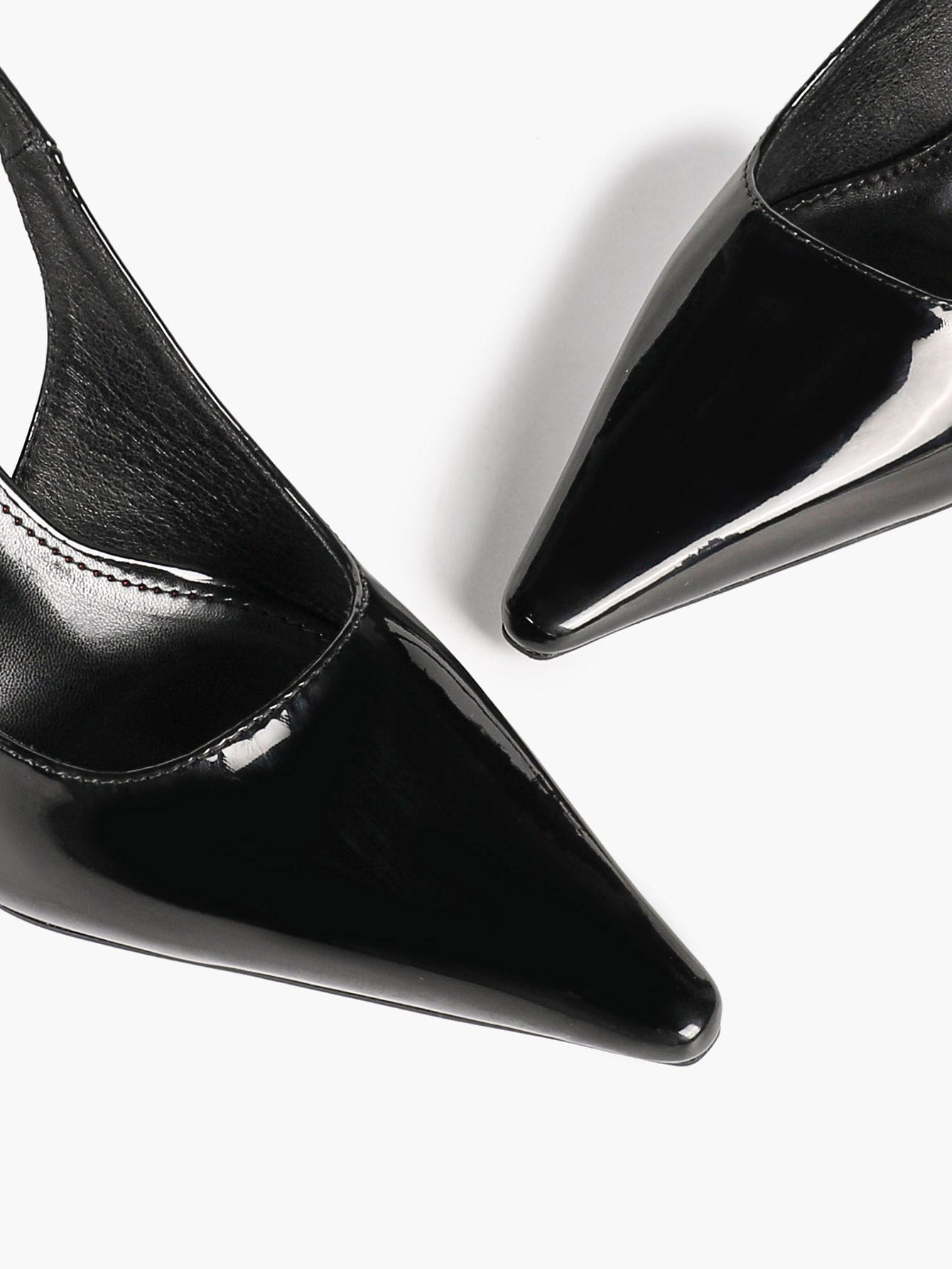 Women's Black Slingback Heels Pointed Toe Flared Heel Pumps Office Formal Event Daily Wear