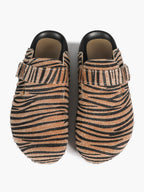 Bohemian Print Fabric Clogs Adjustable Buckle Casual Slip-On Birkenstock-Style Shoes