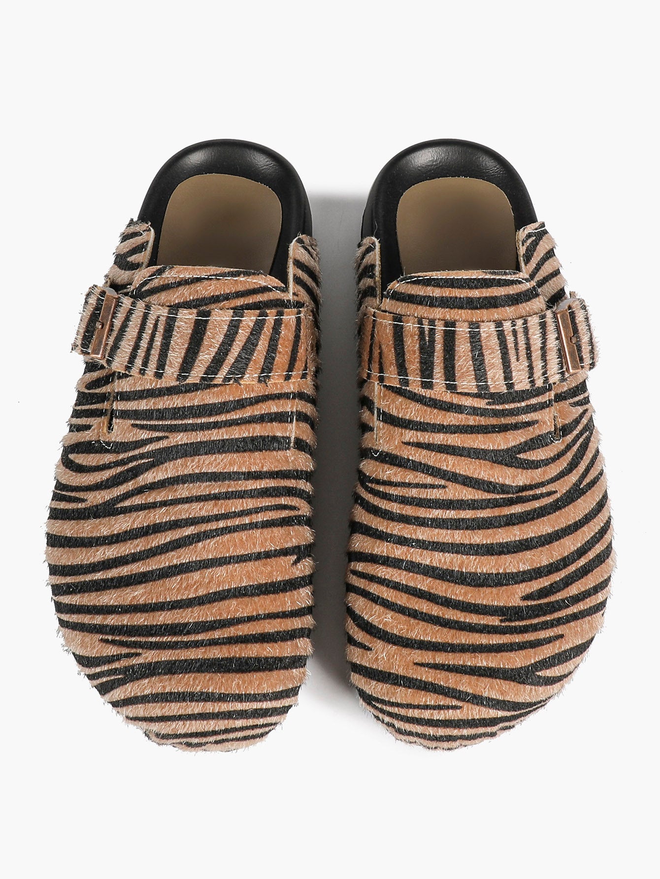 Bohemian Print Fabric Clogs Adjustable Buckle Casual Slip-On Birkenstock-Style Shoes