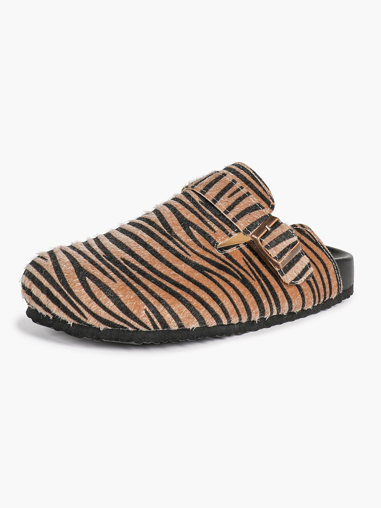 Bohemian Print Fabric Clogs Adjustable Buckle Casual Slip-On Birkenstock-Style Shoes