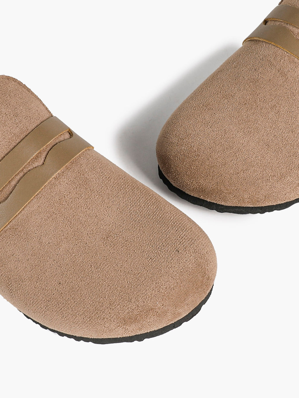 Women's Brown Suede Clogs Casual Slip-On Birkenstock-Style Casual Shoes