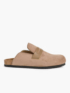 Women's Brown Suede Clogs Casual Slip-On Birkenstock-Style Casual Shoes