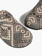 Bohemian Print Fabric Clogs Adjustable Buckle Casual Slip-On Birkenstock-Style Shoes