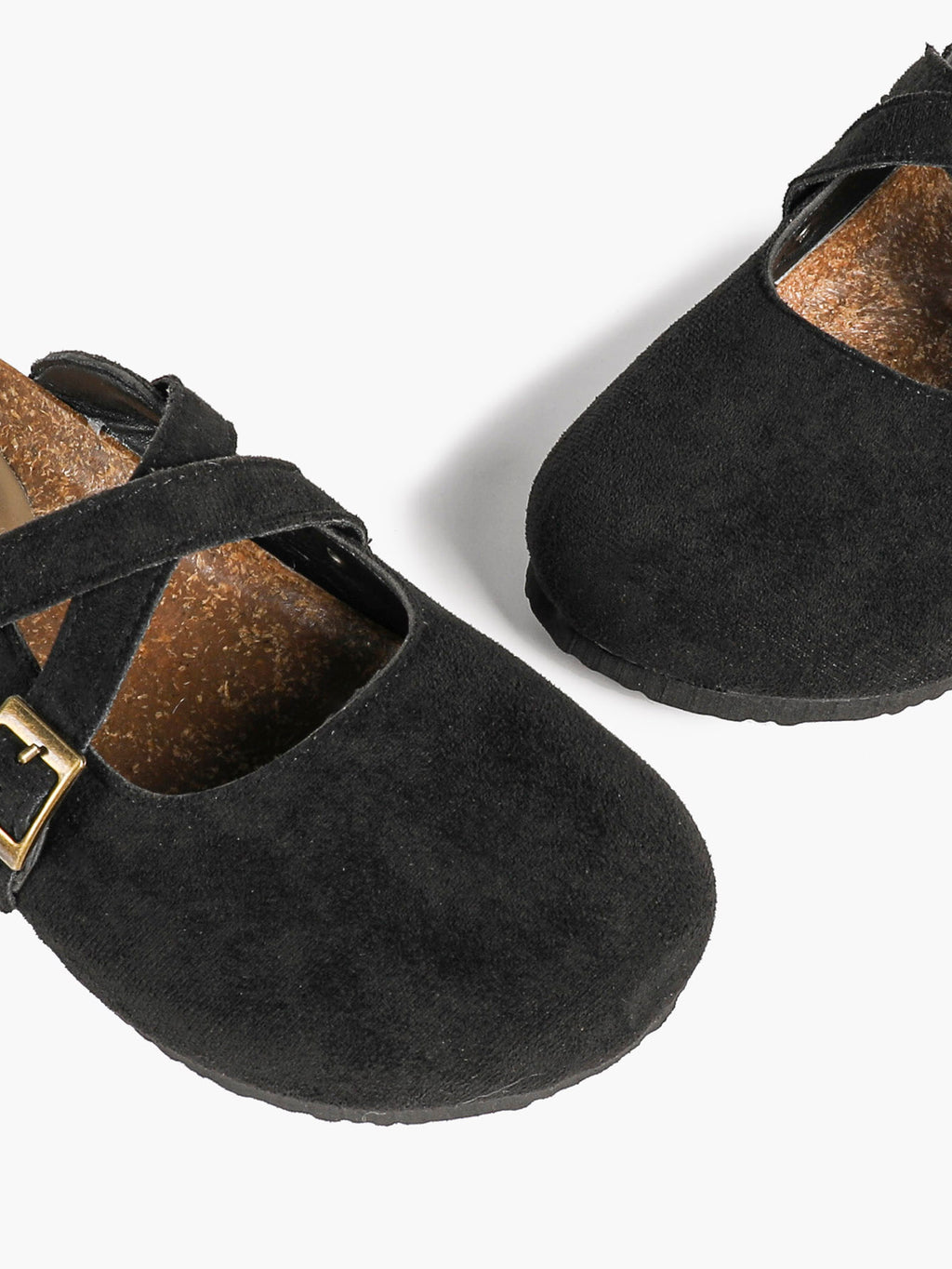Crisscross Double Buckle Mary Jane Clogs Adjustable Slip-On Mules Flat Shoes Casual Daily Travel