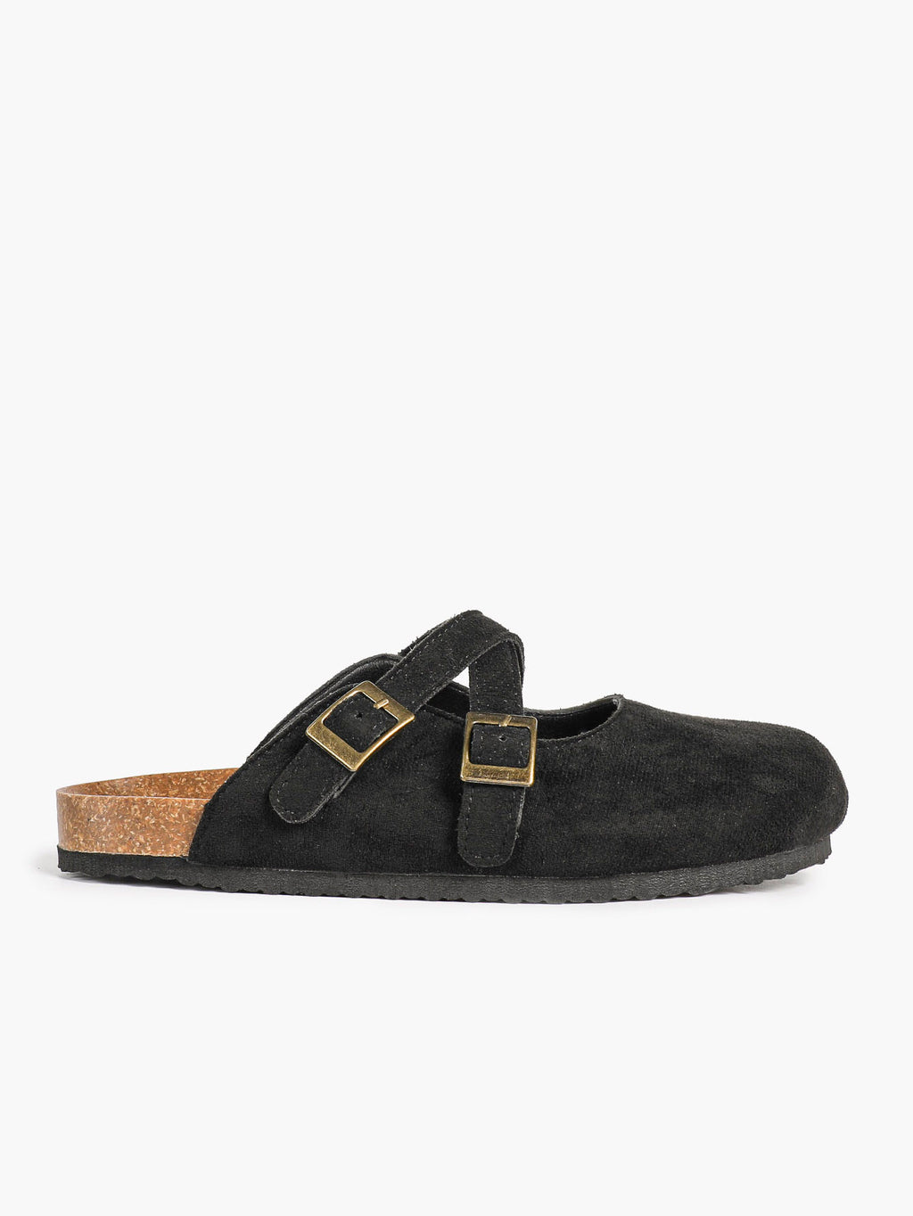 Crisscross Double Buckle Mary Jane Clogs Adjustable Slip-On Mules Flat Shoes Casual Daily Travel