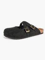 Crisscross Double Buckle Mary Jane Clogs Adjustable Slip-On Mules Flat Shoes Casual Daily Travel