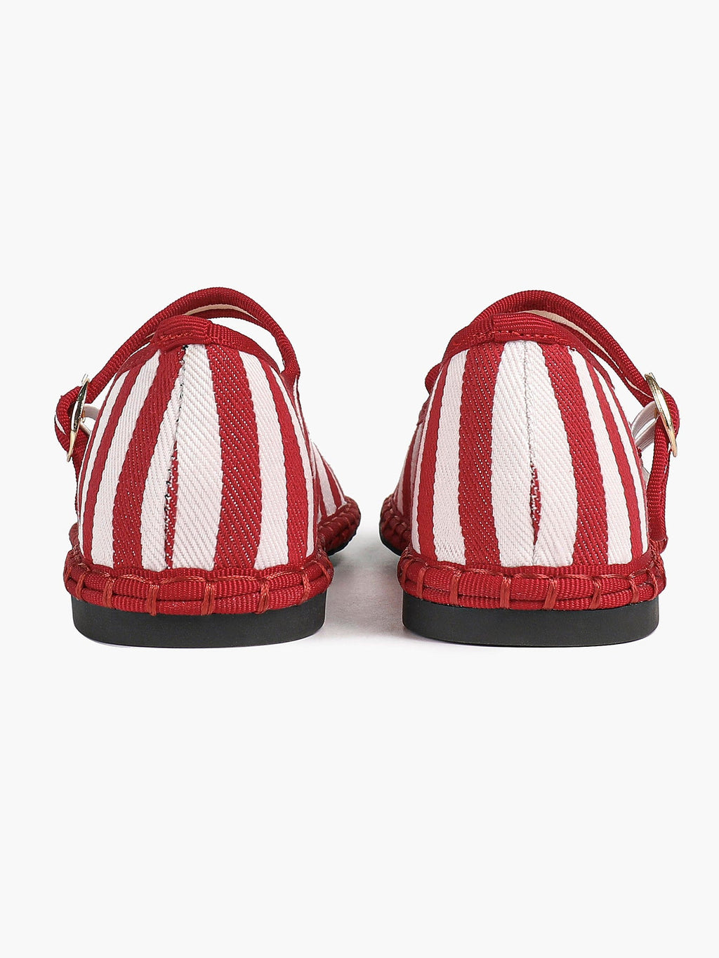 Women's Woven Mary Jane Flats Brown Trim Slip On Shoes Vacation Dailywear Shoes ISHIFIVAN