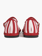 Women's Woven Mary Jane Flats Brown Trim Slip On Shoes Vacation Dailywear Shoes ISHIFIVAN