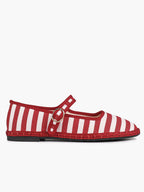 Women's Woven Mary Jane Flats Brown Trim Slip On Shoes Vacation Dailywear Shoes ISHIFIVAN