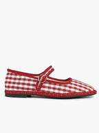 Women's Woven Mary Jane Flats Brown Trim Slip On Shoes Vacation Dailywear Shoes ISHIFIVAN