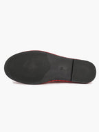 Women's Woven Mary Jane Flats Brown Trim Slip On Shoes Vacation Dailywear Shoes ISHIFIVAN
