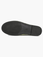 Olive Green Velvet Retro Chinese Style Mary Jane Flats with Star Rhinestone Pearl ISHIFIVAN