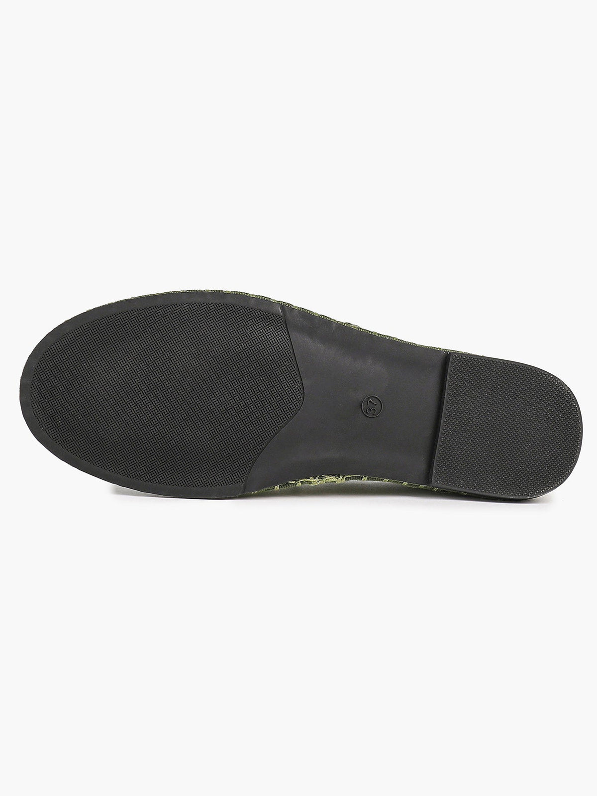 Olive Green Velvet Retro Chinese Style Mary Jane Flats with Star Rhinestone Pearl ISHIFIVAN