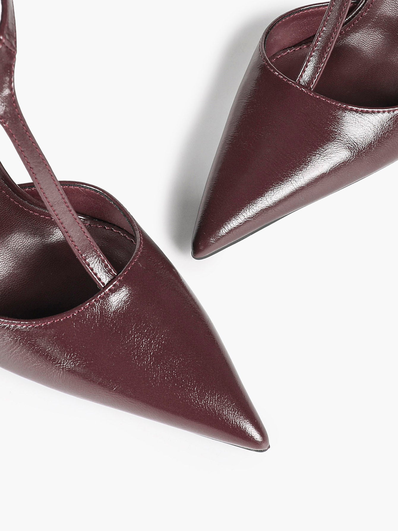 Brown Patent Leather Pointed Toe T-Strap Stiletto Heels Office Evening Pumps