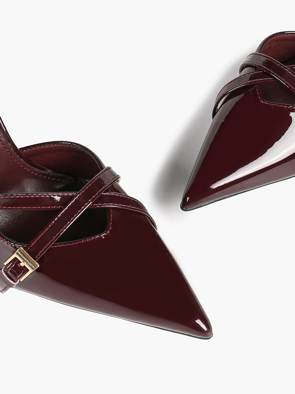 Women's Burgundy Pointed Toe Slingback Heels Multi Stiletto Pumps Elegant Heels Formal Evening Party