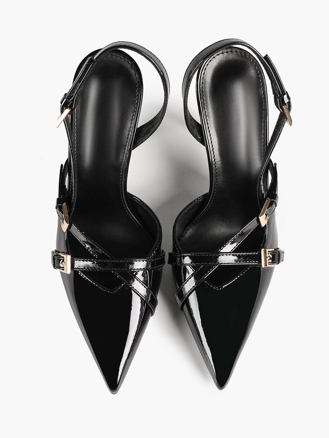 Women's Burgundy Pointed Toe Slingback Heels Multi Stiletto Pumps Elegant Heels Formal Evening Party