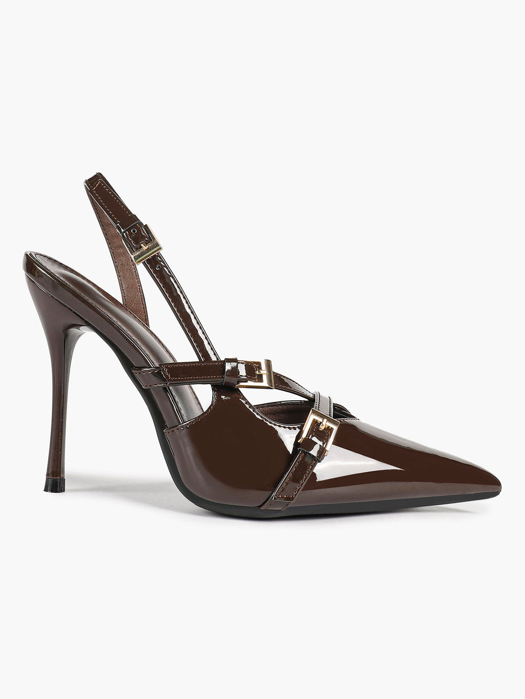Women's Burgundy Pointed Toe Slingback Heels Multi Stiletto Pumps Elegant Heels Formal Evening Party